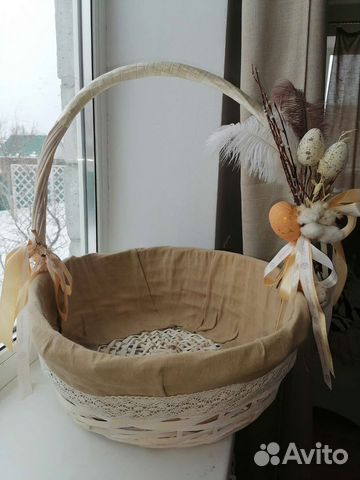 Плетеная корзинка, декоративная