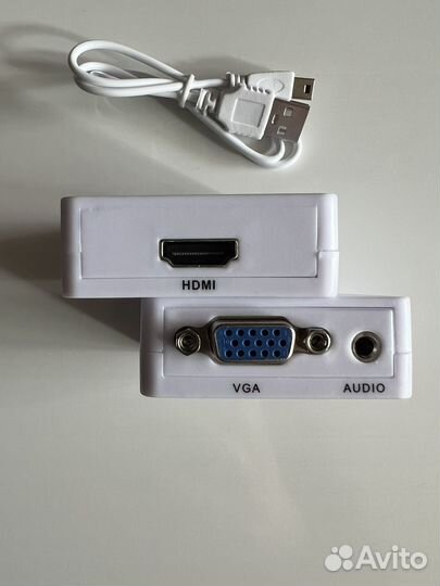 Конвертер-переходник с VGA на hdmi с доп. питанием