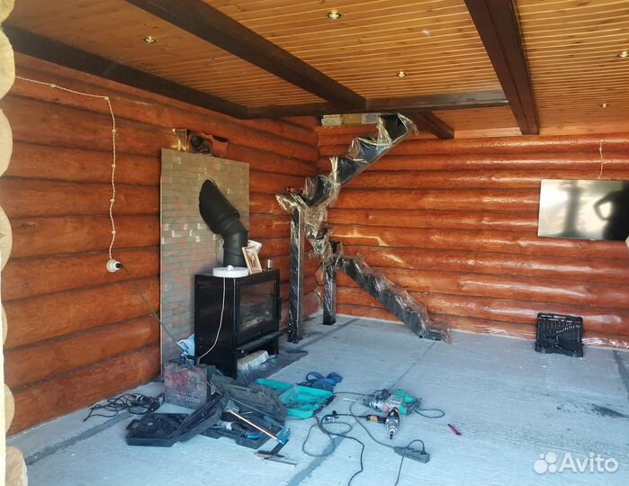 Металлокаркас Лестницы под Обшивку на Второй Этаж