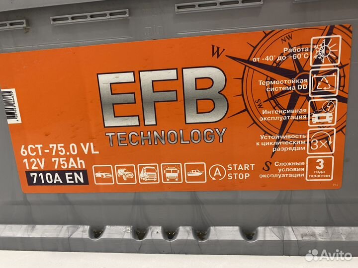 Аккумулятор titan 6CT-75.0VL 75Ah 9000-00
