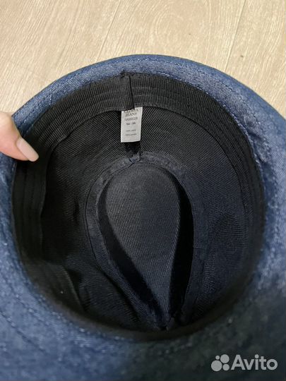 Шляпа джинсовая соломенная женская