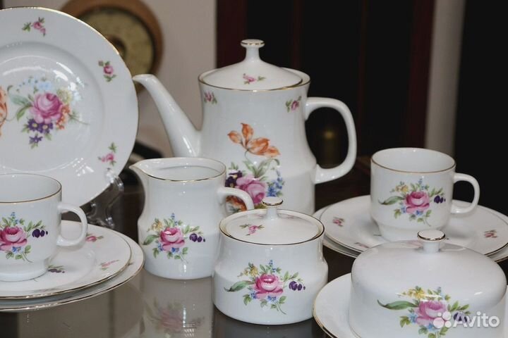 Фарфоровый чайный сервиз Чехословакия 70е г