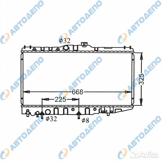 Радиатор охлаждения двигателя toyota corolla, spri