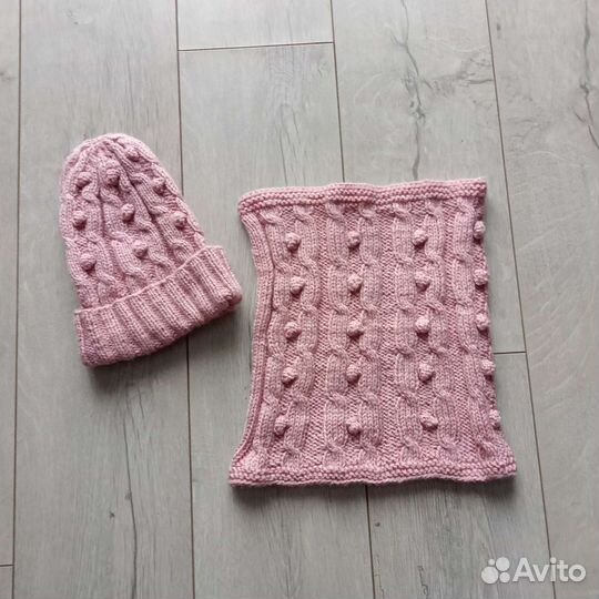 Шапка и снуд женский