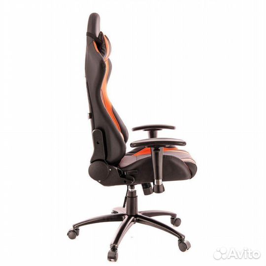 Кресло EverProf Lotus S2 Экокожа Оранжевый/Черный