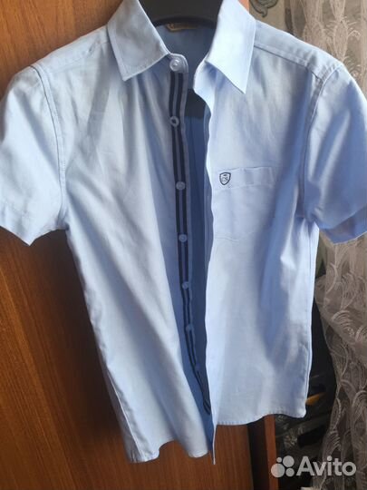 Рубашка для мальчика с коротким рукавом 128