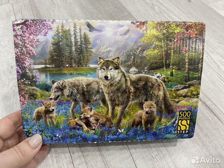 Пазлы 500 Семья волков