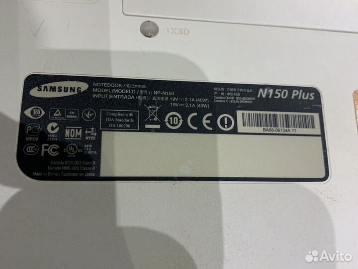 Нетбук samsung N150 под восстанвление/запчасти
