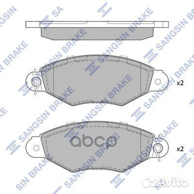 Колодки передние peugeot 206 SP1891A SP1891A