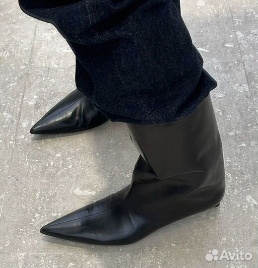 Ботильоны balenciaga type leather boots