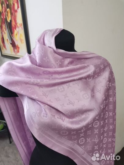Шарф палантин лавандовый