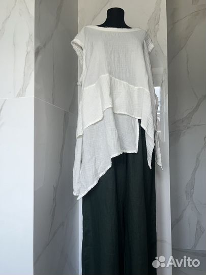 Майка блузка без рукавов хлопок 56 58 60 62 64