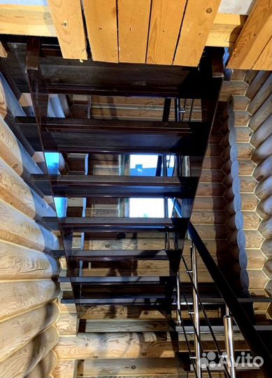 Перила кованные Установка