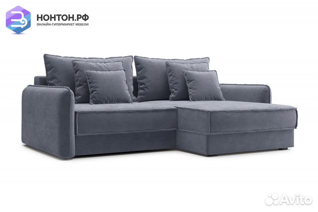 Диван угловой тик-так Антей темно-серый
