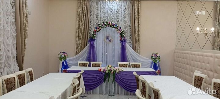 Украшение зала на свадьбу