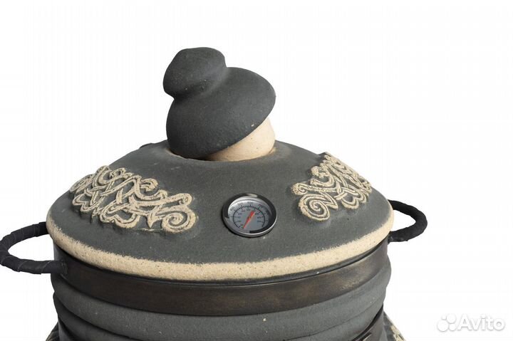 Тандыр Тамерлан (графит) на колёсах + дарим чехол