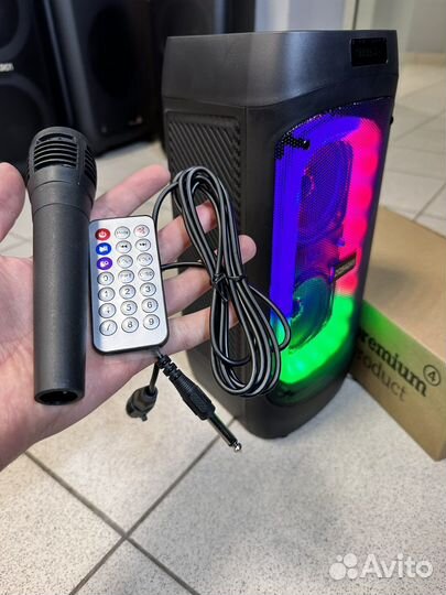 Блютуз колонка портативная - караоке - микрофон
