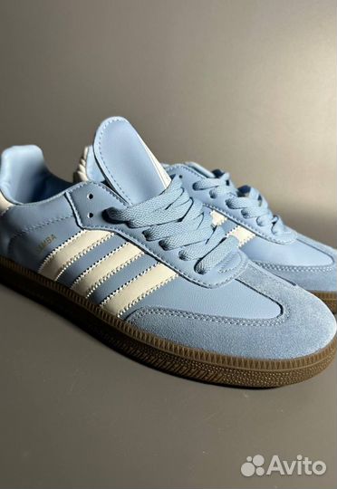 Кроссовки Adidas Samba Blue Люкс