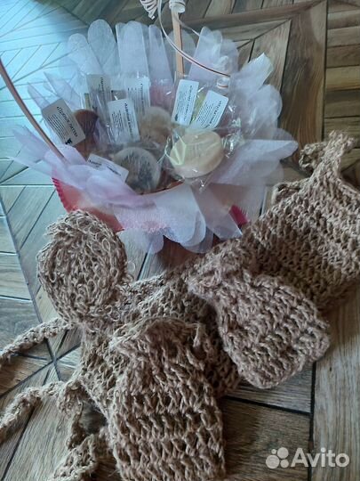 Натуральные джутовые мочалки