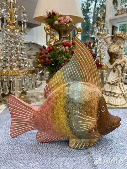 Деревянная фигура статуэтка Рыба