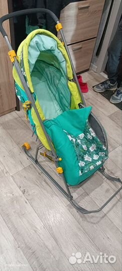 Детские санки коляска бу