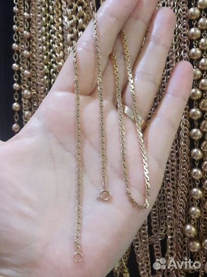 Золотая цепь змейка 585пр