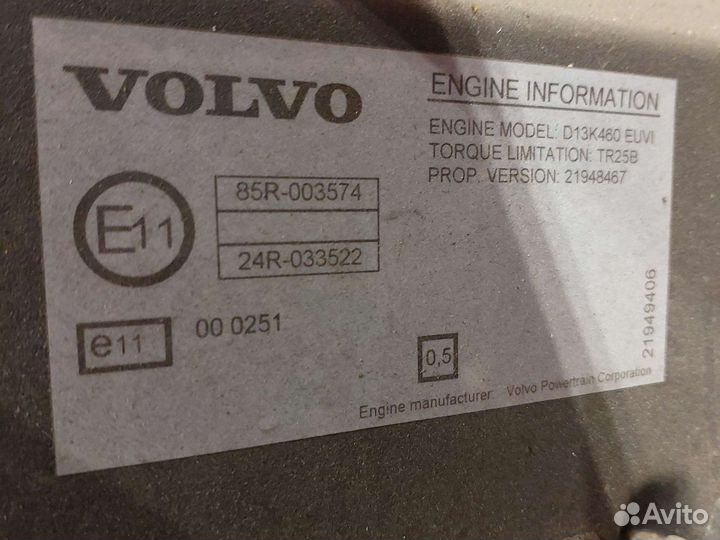 Двигатель volvo D13k
