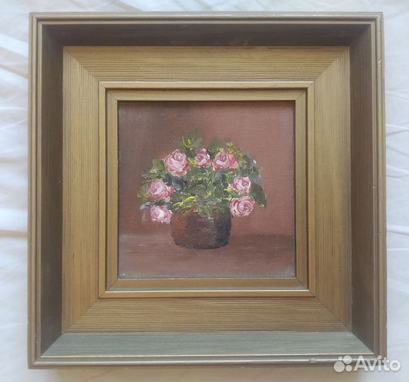 Картины Розы Цветы Масло Рама Холст