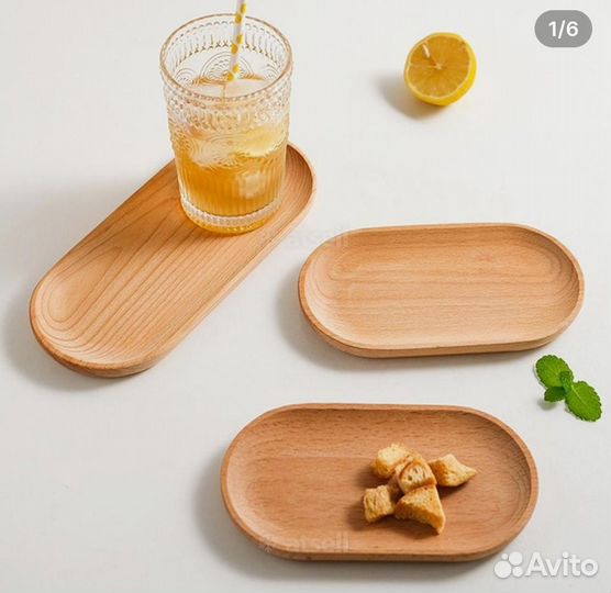 Поднос из букового дерева