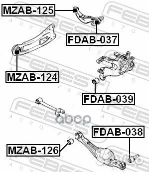 Сайлентблок тяги задней поперечной Mazda CX-9 TB