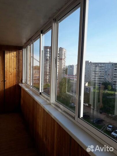 Алюминиевые окна бу на лоджии 594х140см раздвижные