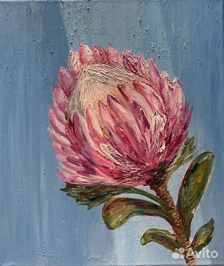 Картина текстурная, цветок Протея