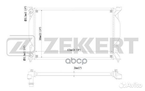 Радиатор охлаждения двигателя Audi A4 II III 0