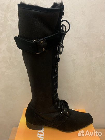 Сапоги женские зимние натуральная кожа мех италия