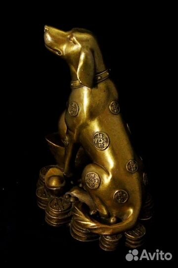 Собака - Китайская статуэтка из Бронзы RU*280