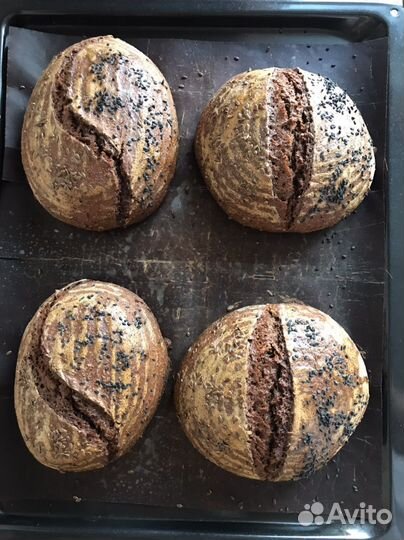 Хлеб на закваске (без дрожжевой)