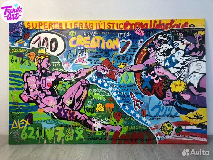 Стильные яркие модные картины для интерьера купить