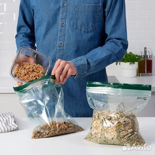 Пакеты икеа Истад, 25 штук по 2,5л