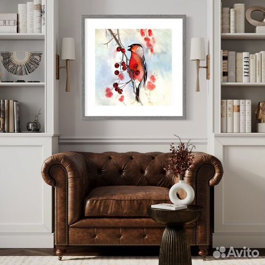 Постер снегирь