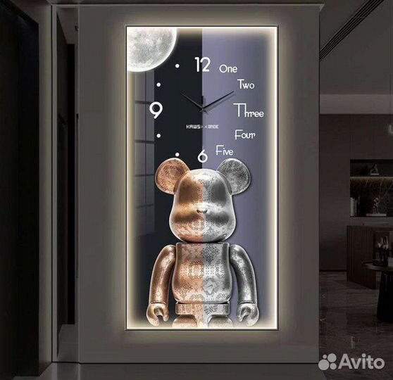 Часы-картина настенные Bearbrick
