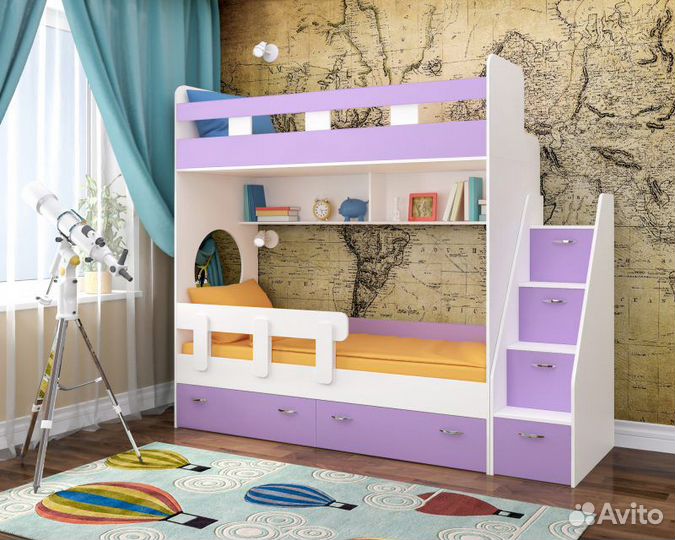 Детская кровать двухъярусная Юниор 1
