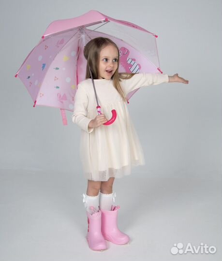 Зонт, дождевик, сапожки резиновые в комплекте
