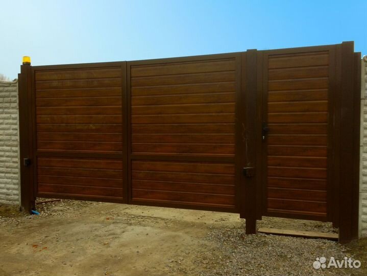 Откатные ворота с установкой