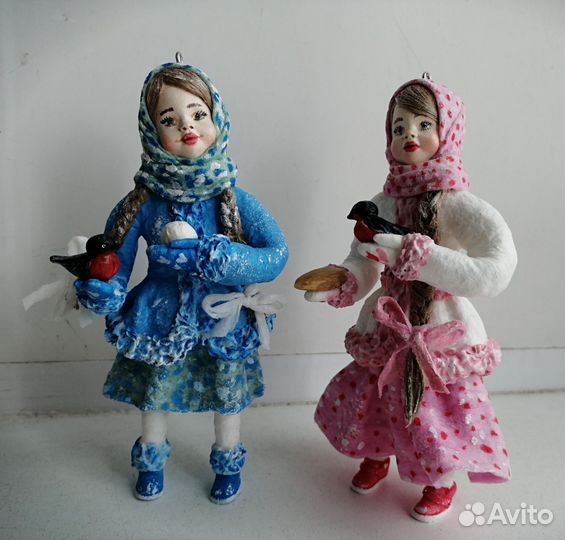 Ватные елочные игрушки