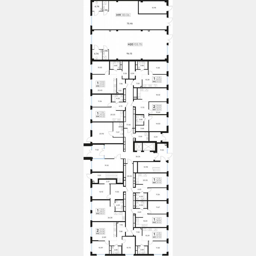 1-к. квартира, 40,2 м², 1/15 эт.