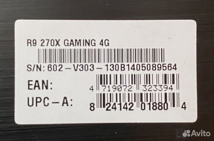 Видеокарта MSI AMD Radeon R9 270X Gaming 4G