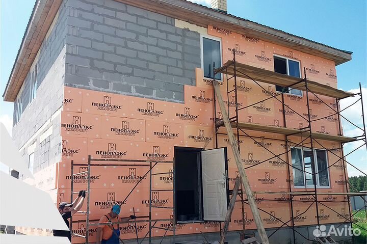 Утепление фасада, облицовка фасада