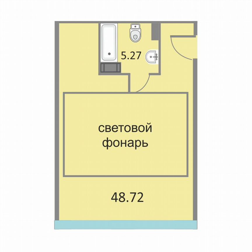 1-к. апартаменты, 53,7 м², 13/13 эт.