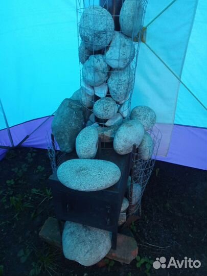 Походная баня с печкой