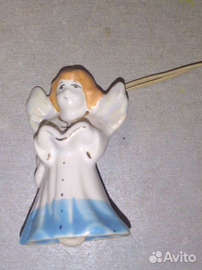 Фарфоровый колокольчик ангелочки